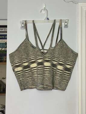 Anthropologie Knit Strappy Crop Top Size 2X